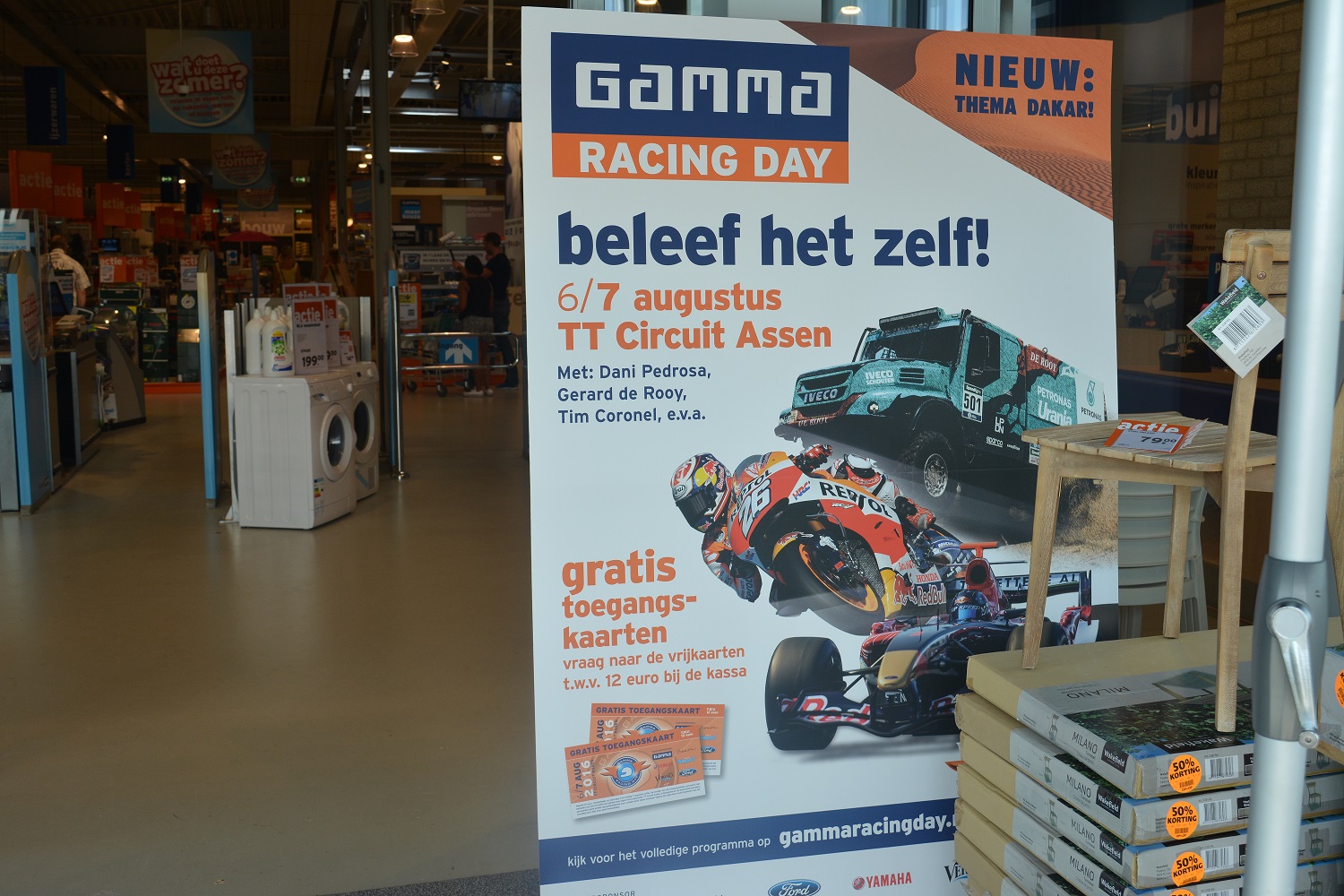 Gratis kaarten voor Racing Day Assen bij Gamma Hoorn