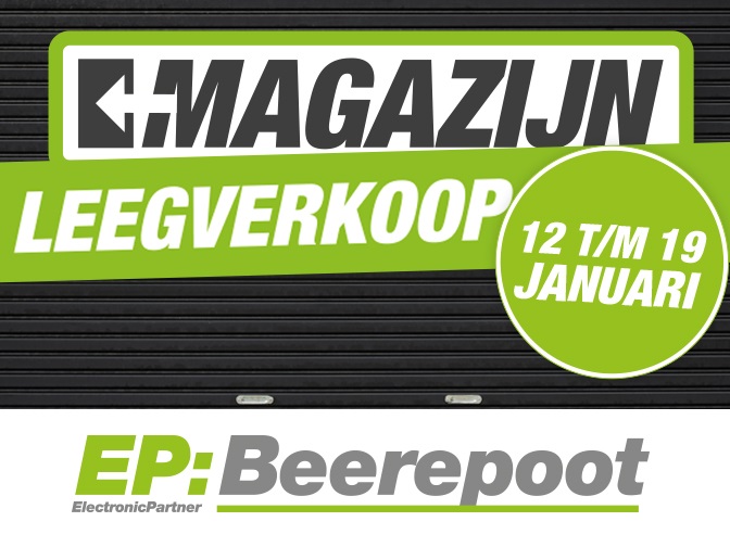 Magazijnleegverkoop bij EP:Beerepoot