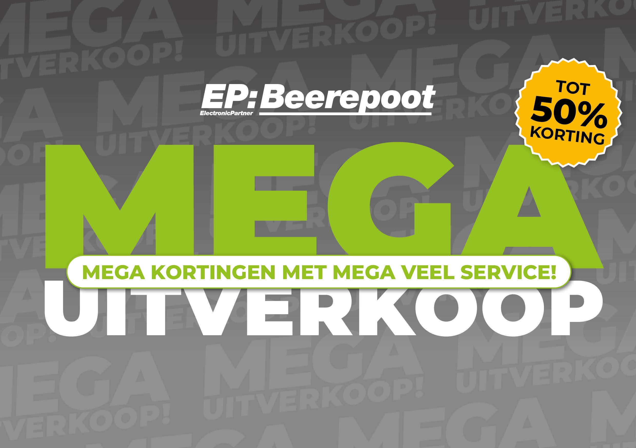 EP-Beerepoot; MEGA Uitverkoop.